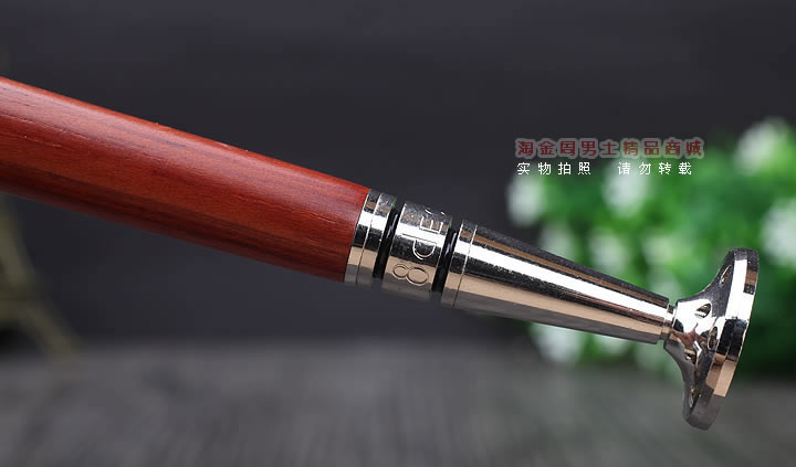 淘金周 8deco镂花防熄火烟斗压棒带通针  碾磨式 club花梨木-3