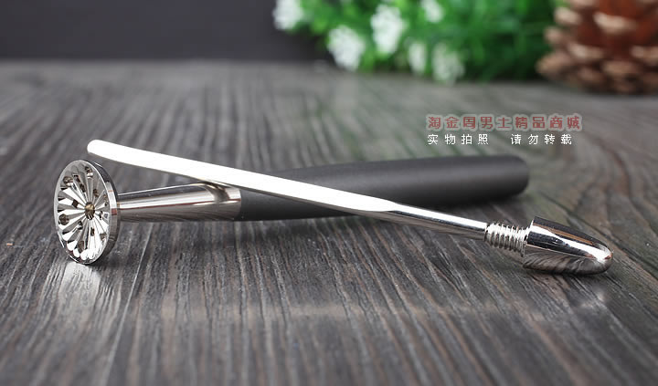 淘金周 8deco镂花防熄火烟斗压棒带通针  碾磨式 灰沙-2